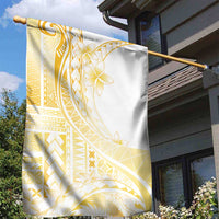 Samoa Siapo Mamanu Garden Flag Plumeria Fancy Gold Motifs