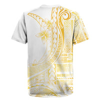 Samoa Siapo Mamanu Rugby Jersey Plumeria Fancy Gold Motifs