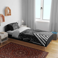 Aotearoa Taniko Pattern Bedding Set Poutama Mix Kowhai Flowers LT7 - Polynesian Pride