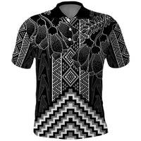 Aotearoa Taniko Pattern Polo Shirt Poutama Mix Kowhai Flowers