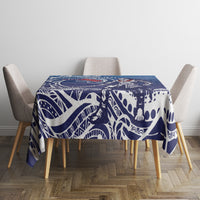 Samoa Manuia le Aso Tuto'atasi Siapo Motif Tablecloth Warrior with Nifo Oti