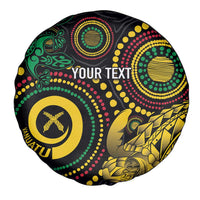 Vanuatu Personalized Aboriginal Arts Spare Tire Cover Turtle and Iguana Special - Polynesian Pride