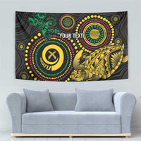 Vanuatu Personalized Aboriginal Arts Tapestry Turtle and Iguana Special - Polynesian Pride