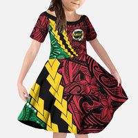 Vanuatu Personalized Tribal Family Matching Off Shoulder Maxi Dress and Hawaiian Shirt Aboriginal Inspired Mix Style - Polynesian Pride