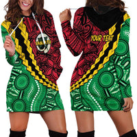 Vanuatu Personalized Tribal Hoodie Dress Aboriginal Inspired Mix Style - Polynesian Pride