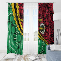 Vanuatu Personalized Tribal Window Curtain Aboriginal Inspired Mix Style - Polynesian Pride