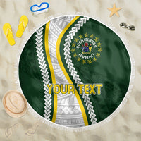 Cook Islands Rugby Personalized Avaiki Beach Blanket GO Kuki