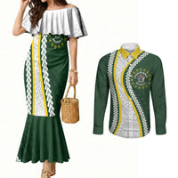 Cook Islands Rugby Personalized Avaiki Couples Matching Mermaid Dress and Long Sleeve Button Shirt GO Kuki