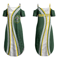 Cook Islands Rugby Personalized Avaiki Couples Matching Summer Maxi Dress and Long Sleeve Button Shirt GO Kuki
