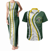 Cook Islands Rugby Personalized Avaiki Couples Matching Tank Maxi Dress and Hawaiian Shirt GO Kuki