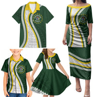 Cook Islands Rugby Personalized Avaiki Family Matching Puletasi and Hawaiian Shirt GO Kuki