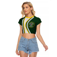 Cook Islands Rugby Personalized Avaiki Raglan Cropped T Shirt GO Kuki