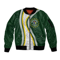 Cook Islands Rugby Personalized Avaiki Sleeve Zip Bomber Jacket GO Kuki