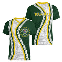 Cook Islands Rugby Personalized Avaiki Women V-Neck T-Shirt GO Kuki