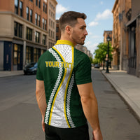 Cook Islands Rugby Personalized Avaiki Zipper Polo Shirt GO Kuki
