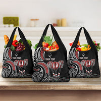 New Zealand Darts Personalized Hei Manaia Grocery Bag Classic Kowhaiwhai