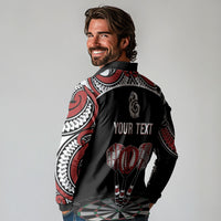 New Zealand Darts Personalized Hei Manaia Long Sleeve Polo Shirt Classic Kowhaiwhai