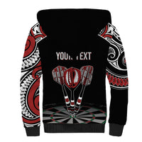 New Zealand Darts Personalized Hei Manaia Sherpa Hoodie Classic Kowhaiwhai