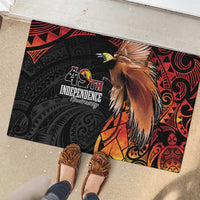 Papua New Guinea Rubber Doormat Grunge Style 49th Independence Anni