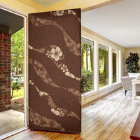 Aloha Hawaii Floral Tapa Door Cover Patchwork Mocha - Polynesian Pride