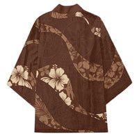 Aloha Hawaii Floral Tapa Kimono Patchwork Mocha - Polynesian Pride