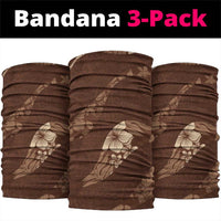 Aloha Hawaii Floral Tapa Neck Gaiter Patchwork Mocha LT7 package One Size: 25*50cm Mocha - Polynesian Pride