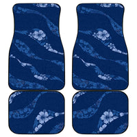 Aloha Hawaii Floral Tapa Car Mats Patchwork Navy - Polynesian Pride