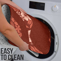 Aloha Hawaii Floral Tapa Bathroom Set Patchwork Crimson - Polynesian Pride