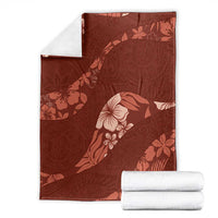 Aloha Hawaii Floral Tapa Blanket Patchwork Crimson - Polynesian Pride