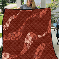 Aloha Hawaii Floral Tapa Quilt Patchwork Crimson LT7 Crimson - Polynesian Pride