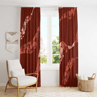 Aloha Hawaii Floral Tapa Window Curtain Patchwork Crimson - Polynesian Pride