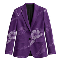 Aloha Hawaii Floral Tapa Blazer Patchwork Violet LT7 Unisex Violet - Polynesian Pride