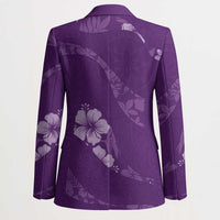 Aloha Hawaii Floral Tapa Blazer Patchwork Violet LT7 - Polynesian Pride