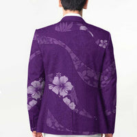 Aloha Hawaii Floral Tapa Blazer Patchwork Violet LT7 - Polynesian Pride
