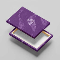 Aloha Hawaii Floral Tapa Canvas Wall Art Patchwork Violet LT7 - Polynesian Pride