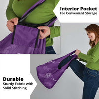 Aloha Hawaii Floral Tapa Grocery Bag Patchwork Violet - Polynesian Pride