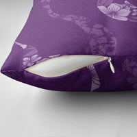 Aloha Hawaii Floral Tapa Pillow Cover Patchwork Violet - Polynesian Pride