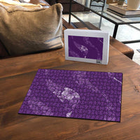 Aloha Hawaii Floral Tapa Puzzle Patchwork Violet LT7 - Polynesian Pride