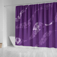 Aloha Hawaii Floral Tapa Shower Curtain Patchwork Violet LT7 - Polynesian Pride