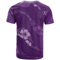 Aloha Hawaii Floral Tapa T Shirt Patchwork Violet - Polynesian Pride