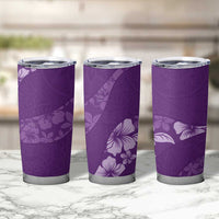 Aloha Hawaii Floral Tapa Tumbler Cup Patchwork Violet - Polynesian Pride