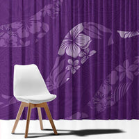 Aloha Hawaii Floral Tapa Window Curtain Patchwork Violet - Polynesian Pride