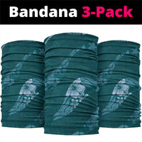Aloha Hawaii Floral Tapa Neck Gaiter Patchwork Teal LT7 package One Size: 25*50cm Teal - Polynesian Pride