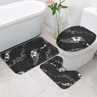 Aloha Hawaii Floral Tapa Bathroom Set Patchwork Charcoal - Polynesian Pride