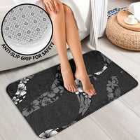 Aloha Hawaii Floral Tapa Bathroom Set Patchwork Charcoal - Polynesian Pride