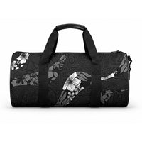 Aloha Hawaii Floral Tapa Duffle Bag Patchwork Charcoal