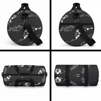Aloha Hawaii Floral Tapa Duffle Bag Patchwork Charcoal