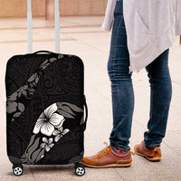 Aloha Hawaii Floral Tapa Luggage Cover Patchwork Charcoal - Polynesian Pride