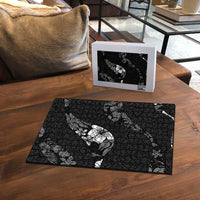 Aloha Hawaii Floral Tapa Puzzle Patchwork Charcoal LT7 - Polynesian Pride