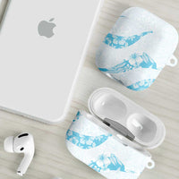 Aloha Hawaii Floral Tapa AirPods Case Patchwork Turquoise LT7 - Polynesian Pride